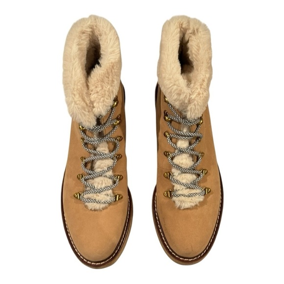 J. CREW Nubuck Nordic Crepe Sole Wedged Lace Up Winter Bootie Size 12 - Picture 8 of 11